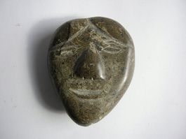 INUIT KUNST, STEINSKULPTUR « FRAUENKOPF », KANADA, VINTAGE.